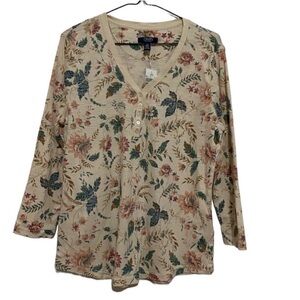 Chaps Henley Casual Top